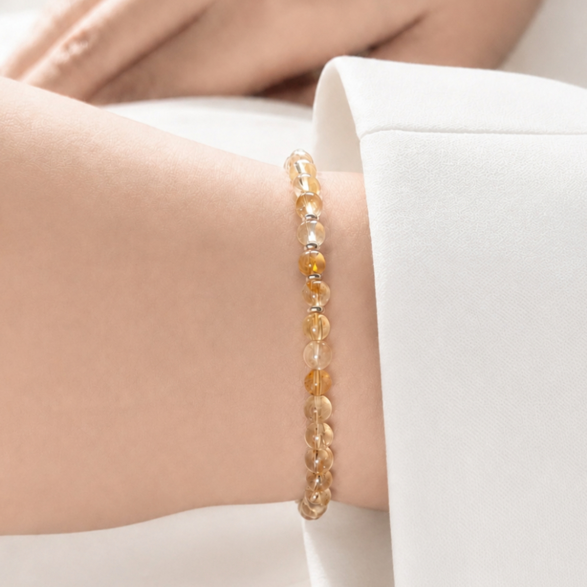 Bransoletka z Cytrynem i Srebrem 925 "Oro Interno" - obrazek 2