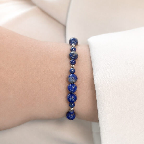 Bransoletka z Lapis Lazuli i Srebrem 925 "Dolce Essenza"