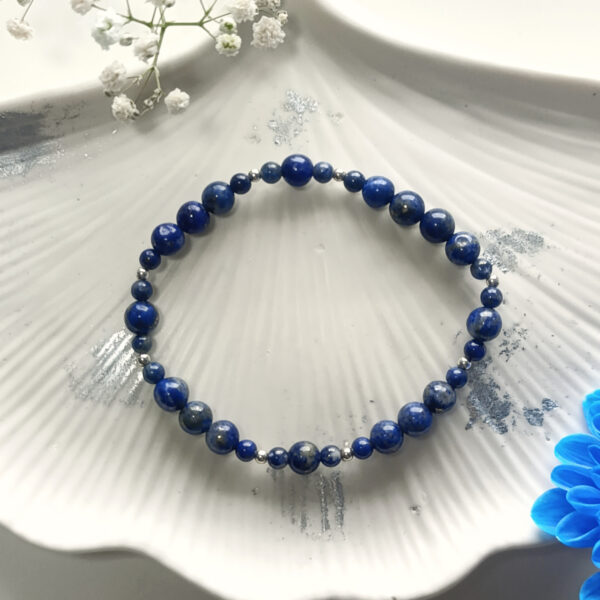Bransoletka z Lapis Lazuli i Srebrem 925 "Dolce Essenza"