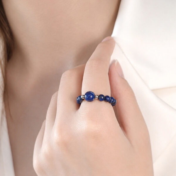 Pierścionek z Lapis Lazuli i Srebrem 925 "Dolce Essenza"