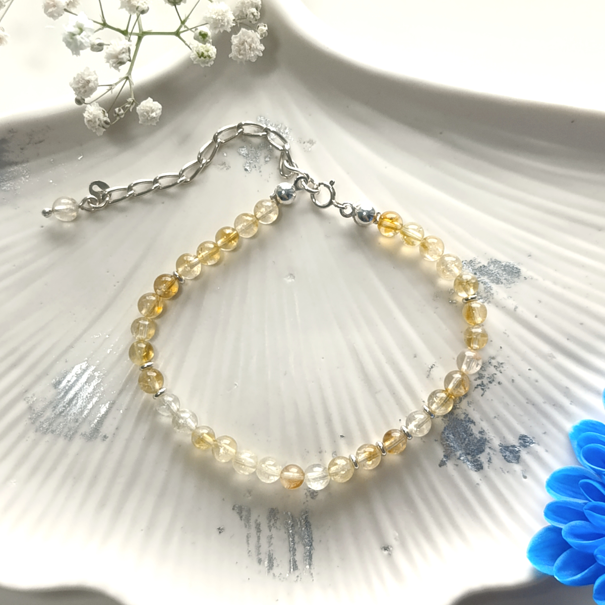 Bransoletka z Cytrynem i Srebrem 925 "Oro Interno"