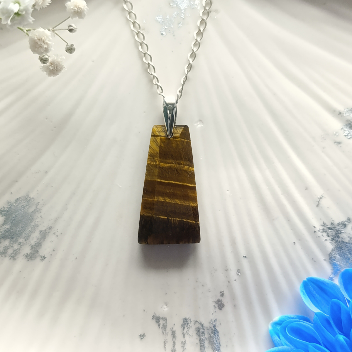 Wisiorek z Tygrysim Okiem i Srebrem 925 "Luce Eterna"